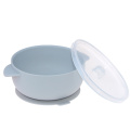 Food grade baby silicone bowl with suction cup for children to learn to eat bowl spoon